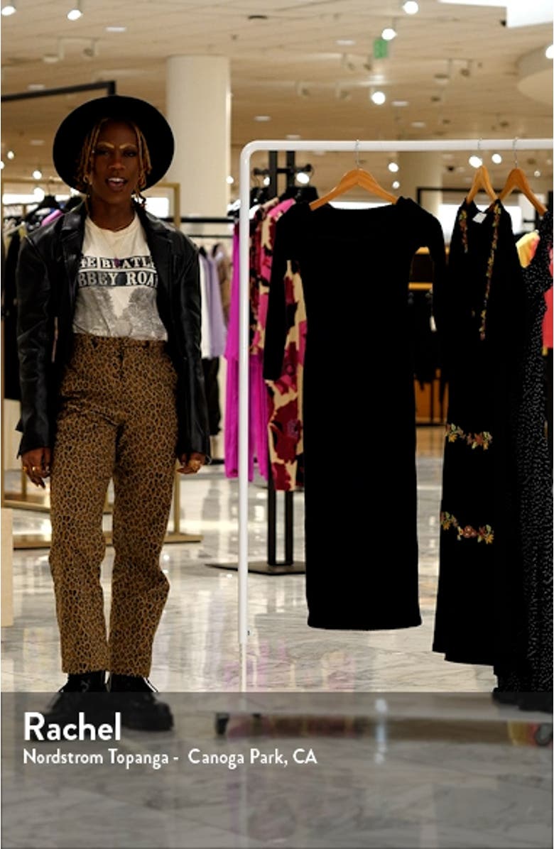 Off the Shoulder Long Sleeve Rib Dress, sales video thumbnail