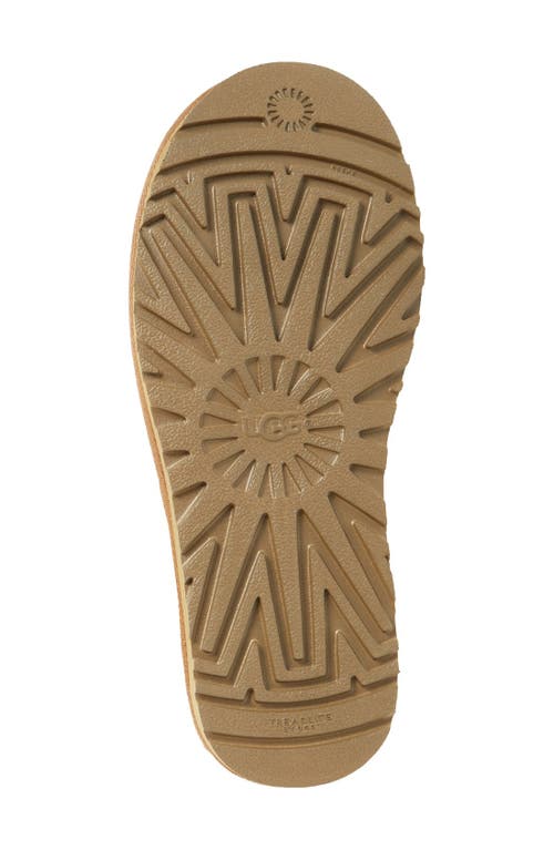 Ugg Mini Bailey Button Ii Genuine Shearling Boot In Chestnut Suede