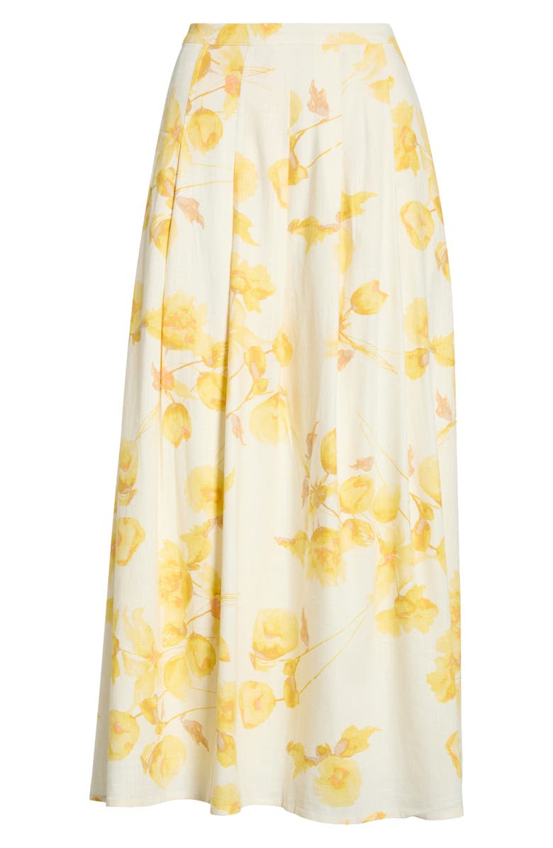 Vince Camuto Floral Maxi Skirt, Main, color, New Ivory