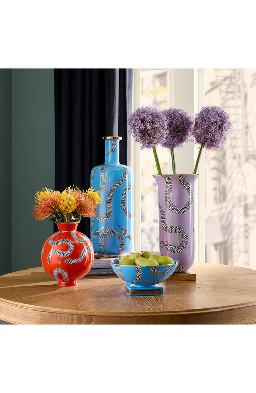 Jonathan Adler Eden Tall Bottle Vase In Blue