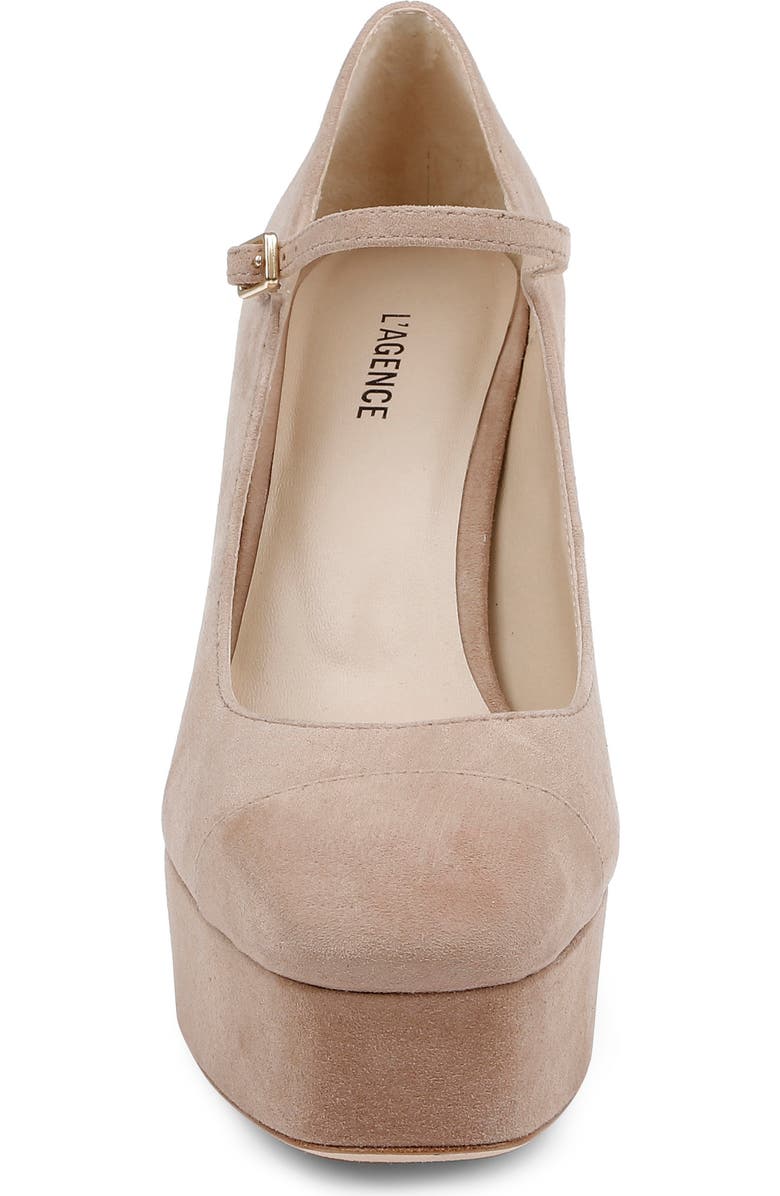 L'AGENCE Lilles Platform Pump, Alternate, color, Cappuccino Suede