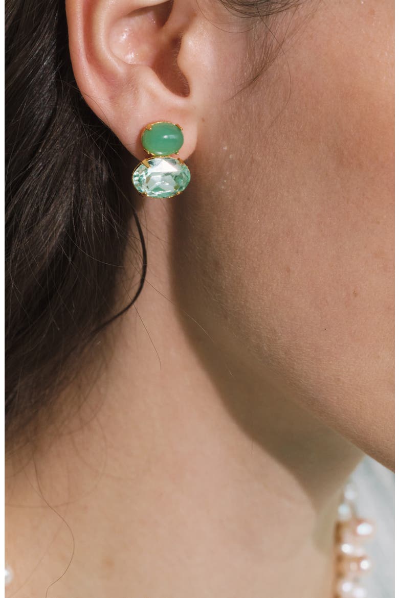 Yvette Earrings, Alternate, color, CHALCEDONY