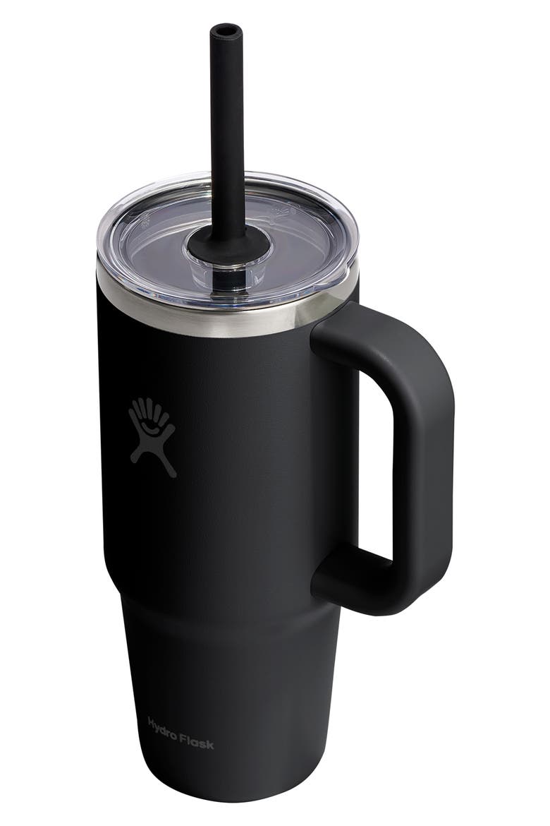 24-Ounce Clear Lid Travel Tumbler, Alternate, color, BLACK