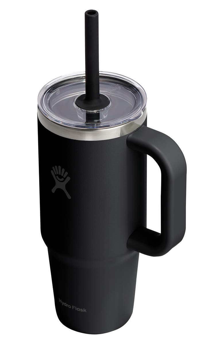 Hydro Flask 24-Ounce Clear Lid Travel Tumbler, Alternate, color, Black