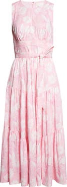 Cinq à Sept Holt Heirloom Petals Belted Midi Dress