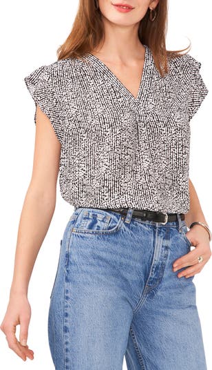 Vince Camuto Ruffle Sleeve Top | Nordstrom