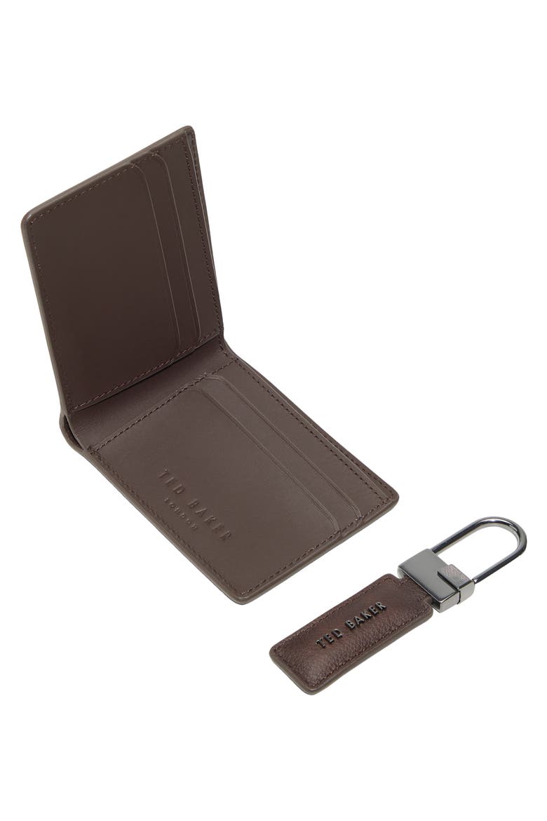 Finley Bifold Wallet & Key Ring Set, Alternate, color, OTHER BROWN
