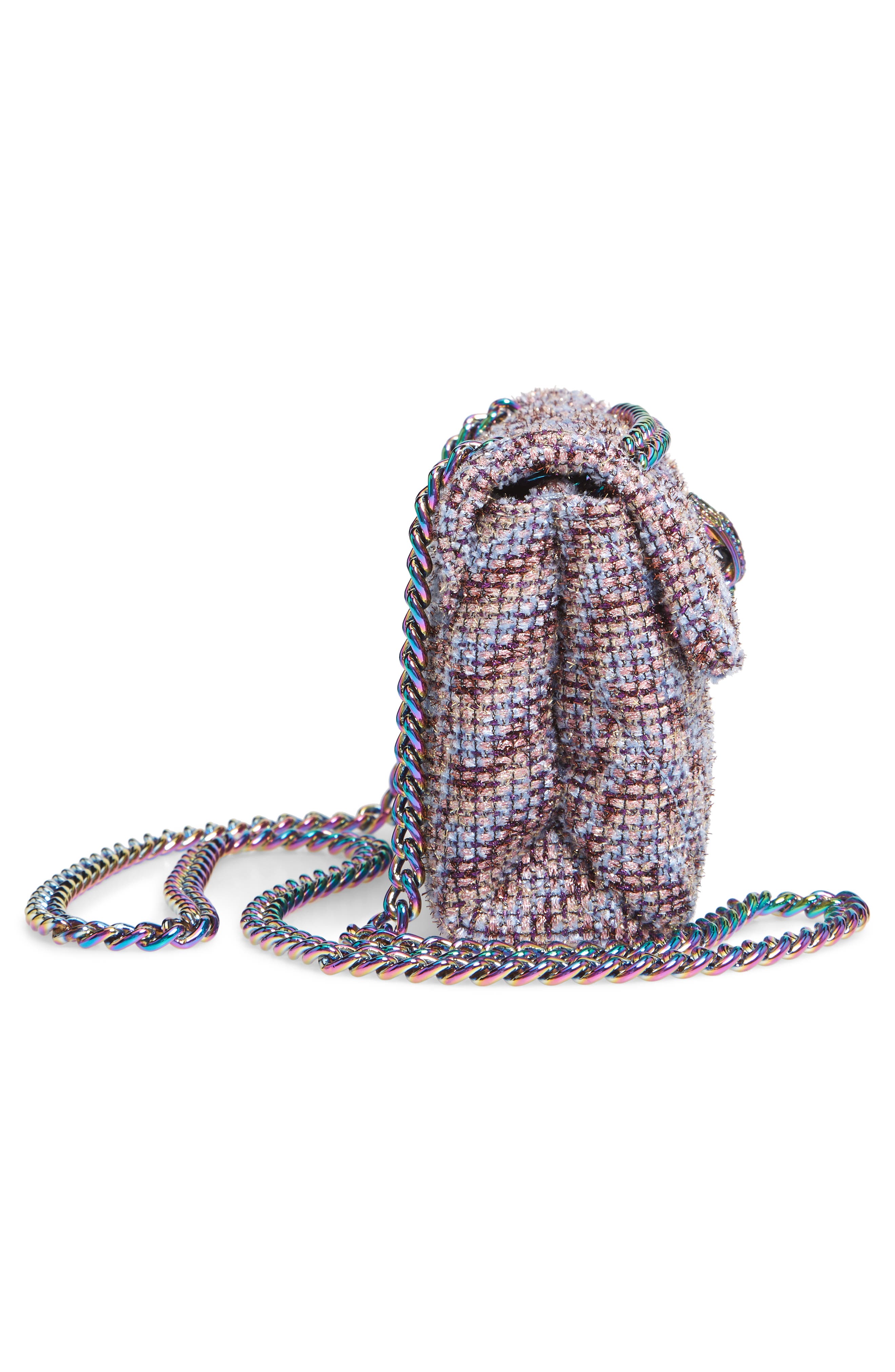 Mini Kensington Tweed Crossbody Bag, Alternate, color, PINK