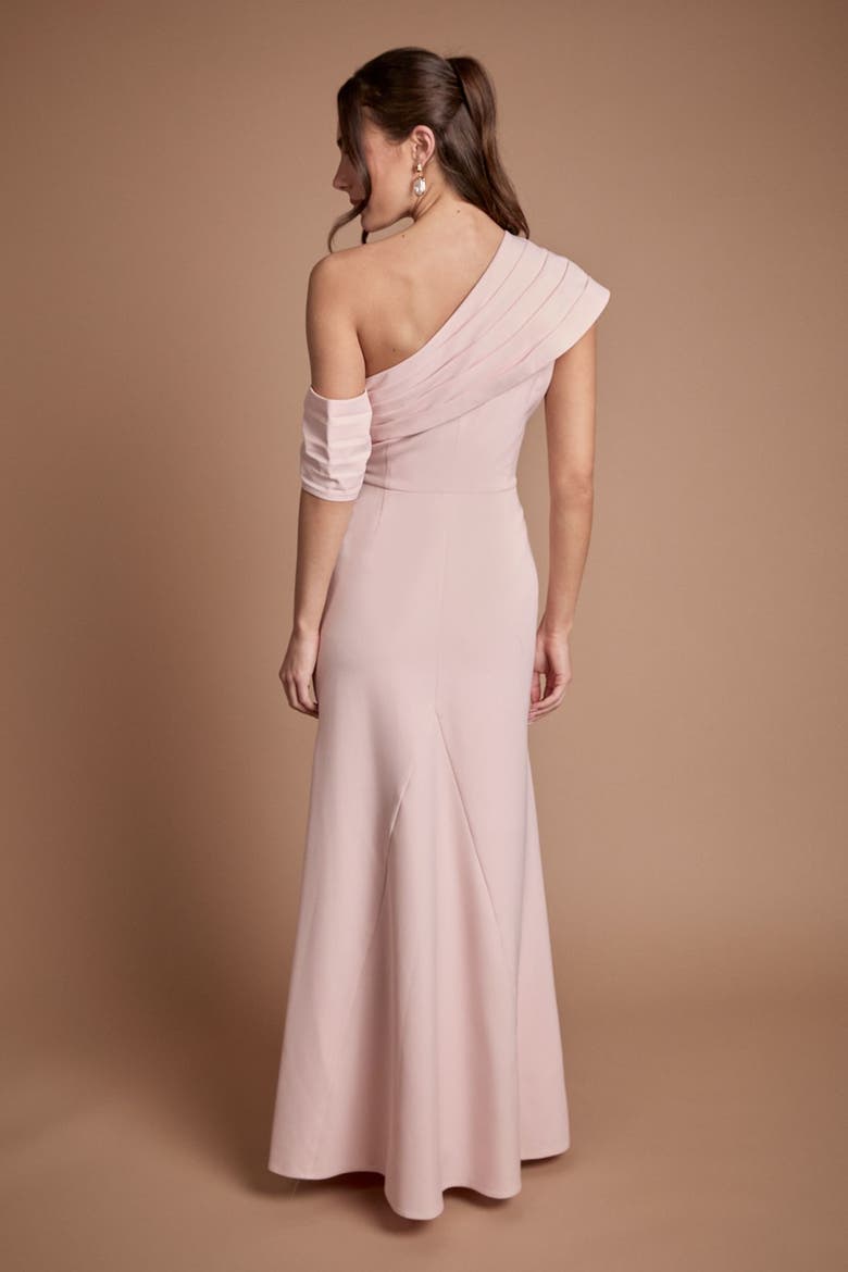 One-Shoulder Asymmetric Maxi Dress, Alternate, color, Blush