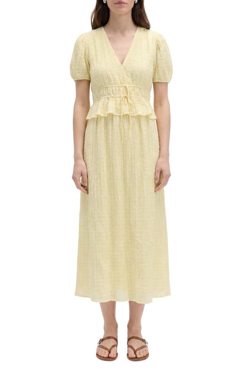 Textured Tie Waist Dress