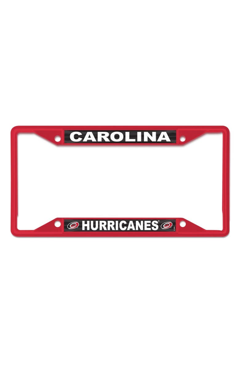 WINCRAFT Carolina Hurricanes Chrome Colored License Plate Frame, Main, color, Red