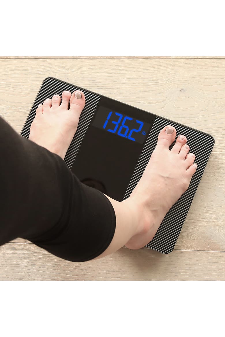 Extra Wide Bathroom Scale, Alternate, color, Black/White
