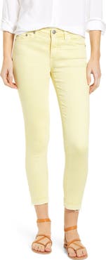 AG The Prima Mid Rise Crop Raw Release Hem Cigarette Jeans