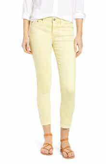 AG The Prima Mid Rise Crop Raw Release Hem Cigarette Jeans