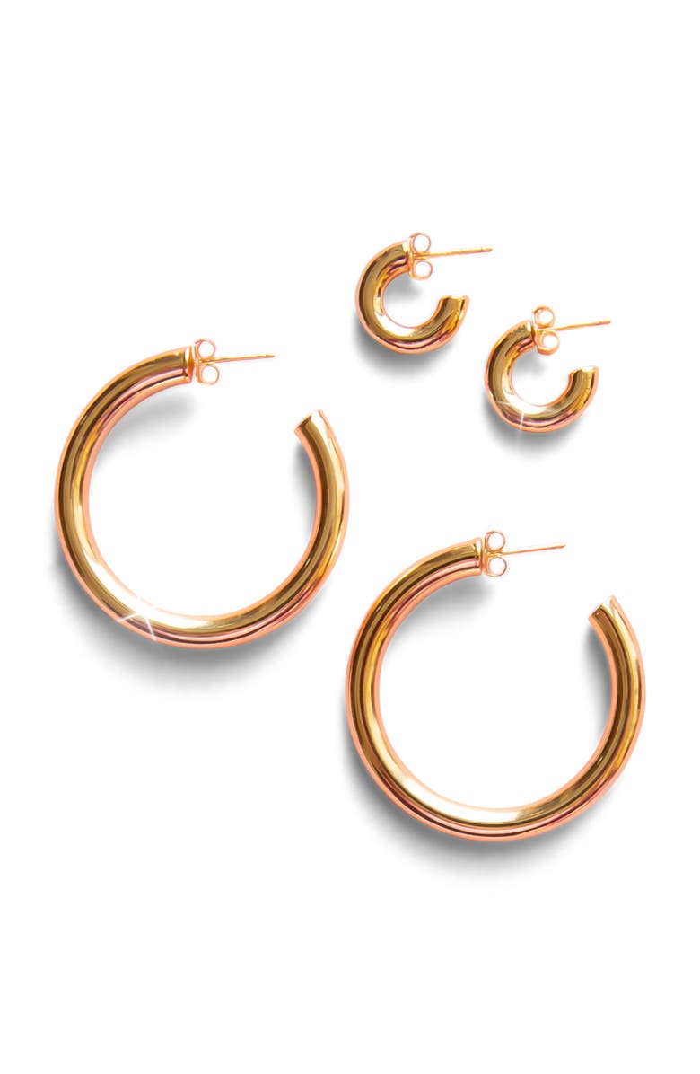 Sunshine Studios Dakota Hoop Earrings, Main, color, Gold
