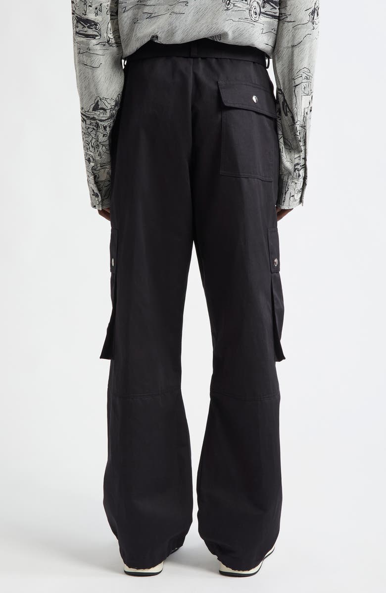 Jacquemus Le Cargo Cotton & Linen Pants, Alternate, color, Black