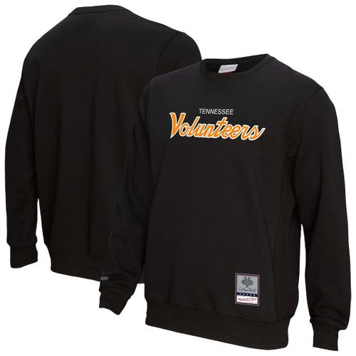 Mitchell & Ness Black Tennessee Volunteers Elite Script Pullover Sweatshirt