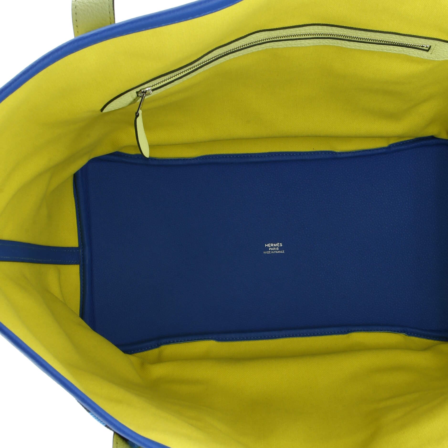 Pre-Owned Hermes Pursangle Tote Canvas with Leather, Alternate, color, Lime