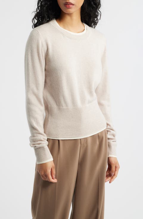 Tove Layered Look Wool & Cashmere Sweater