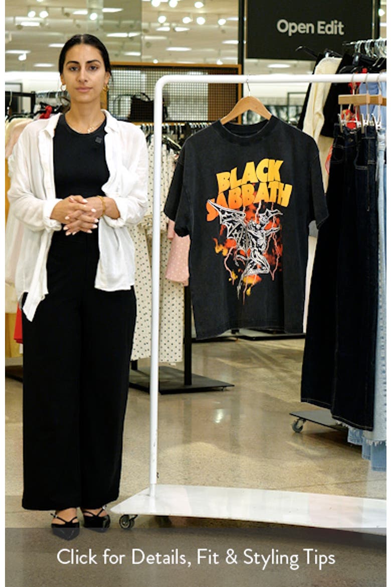 Oversize Black Sabbath Fly Graphic T-Shirt video