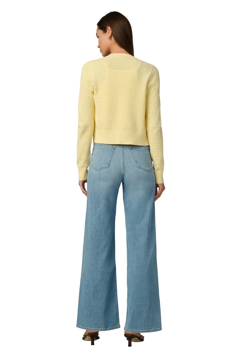 The Pointelle Dani Cardigan, Alternate, color, SUNSHINE