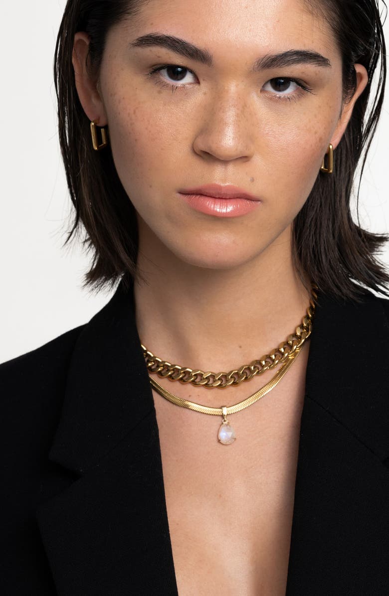 st. Moran Wren Moonstone Pendant Necklace, Alternate, color, Gold