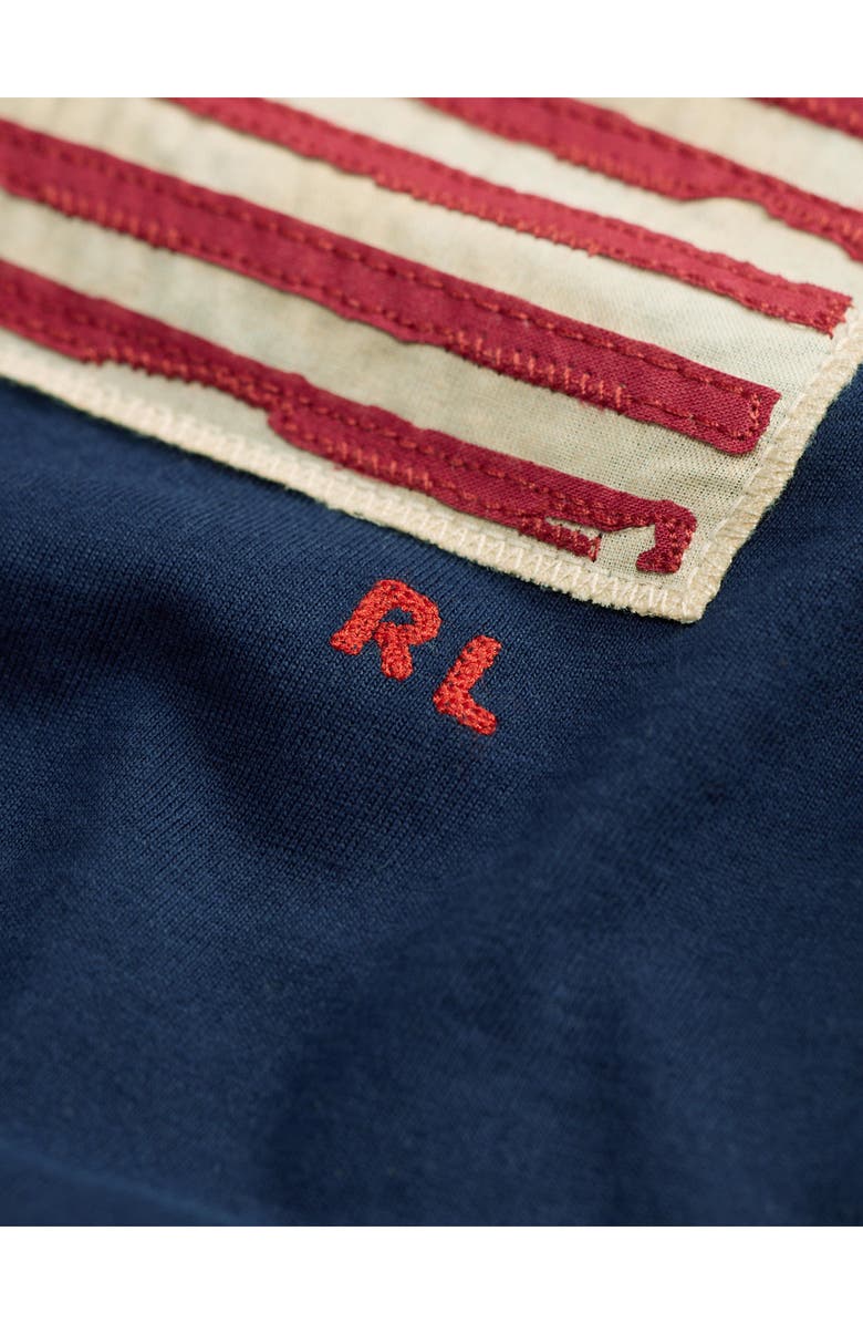 Ralph Lauren Flag Jersey Knit T-Shirt & Shorts Set, Alternate, color, Navy
