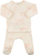 oh baby! Big Bows Pink Wrap Top Set