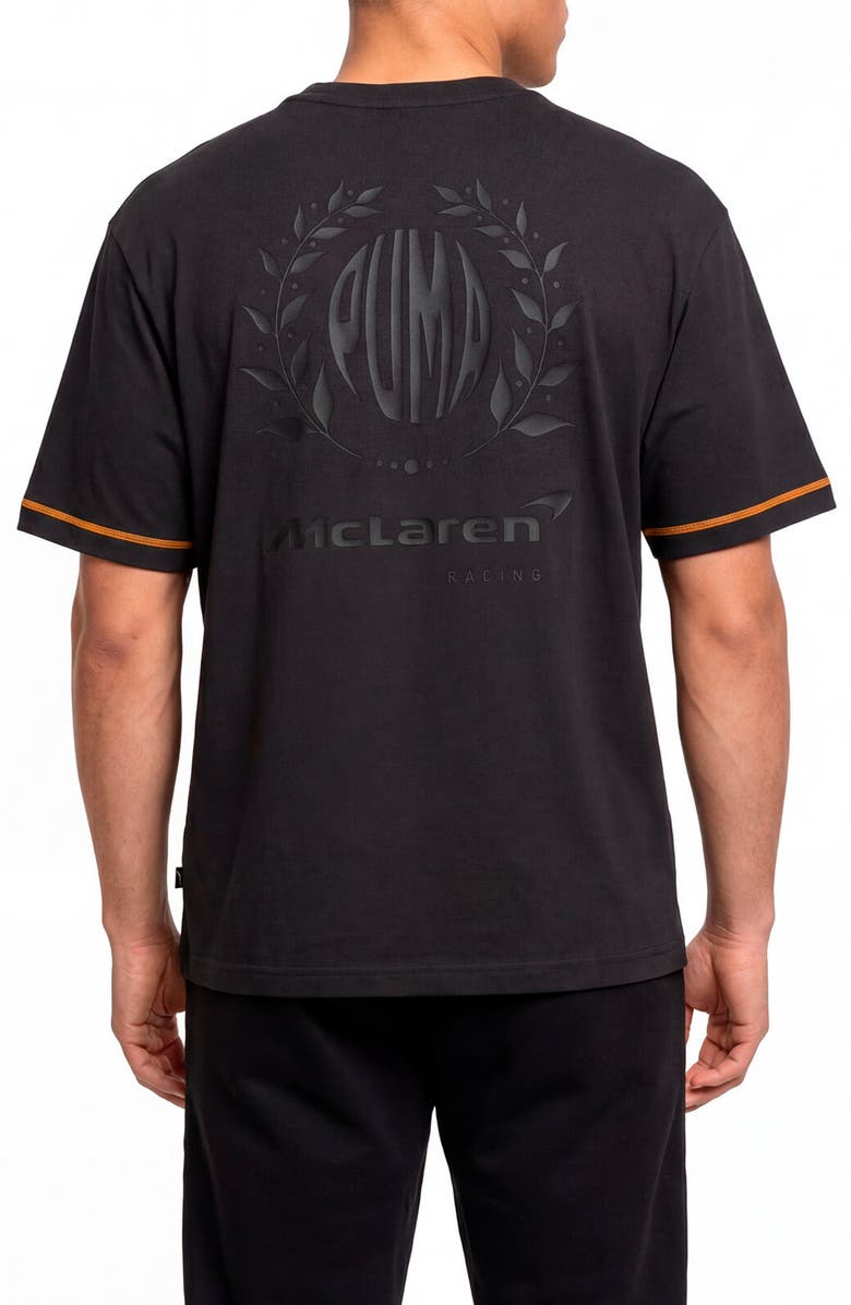 PUMA Relaxed Fit Embroidered McLaren Logo T-Shirt, Alternate, color, Titan Black