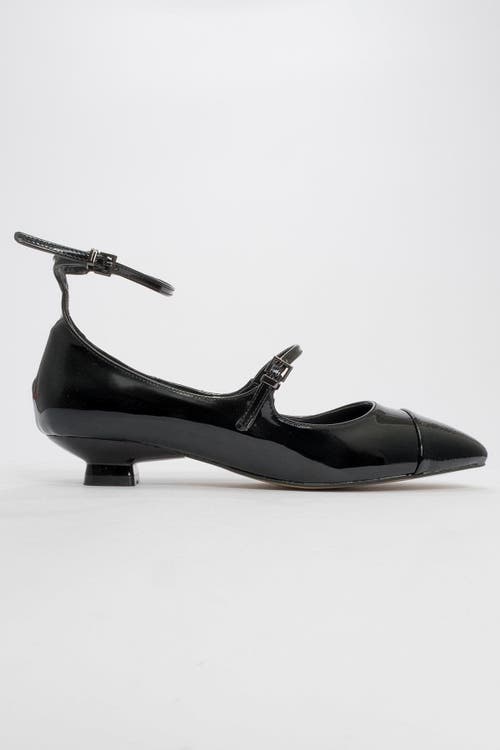 Prologue Shoes Uster Low Heel Mary Jane Pump In Black