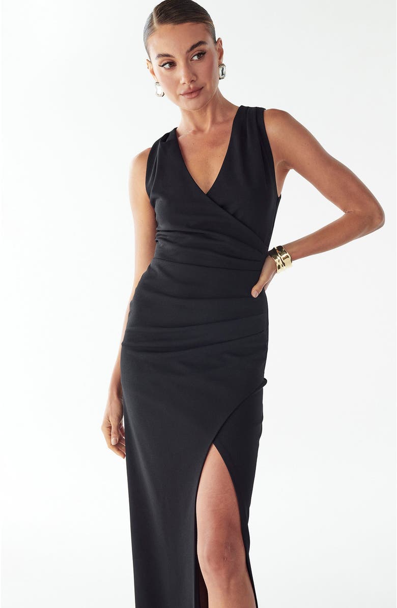 BWLDR Merry Maxi Dress, Alternate, color, Black