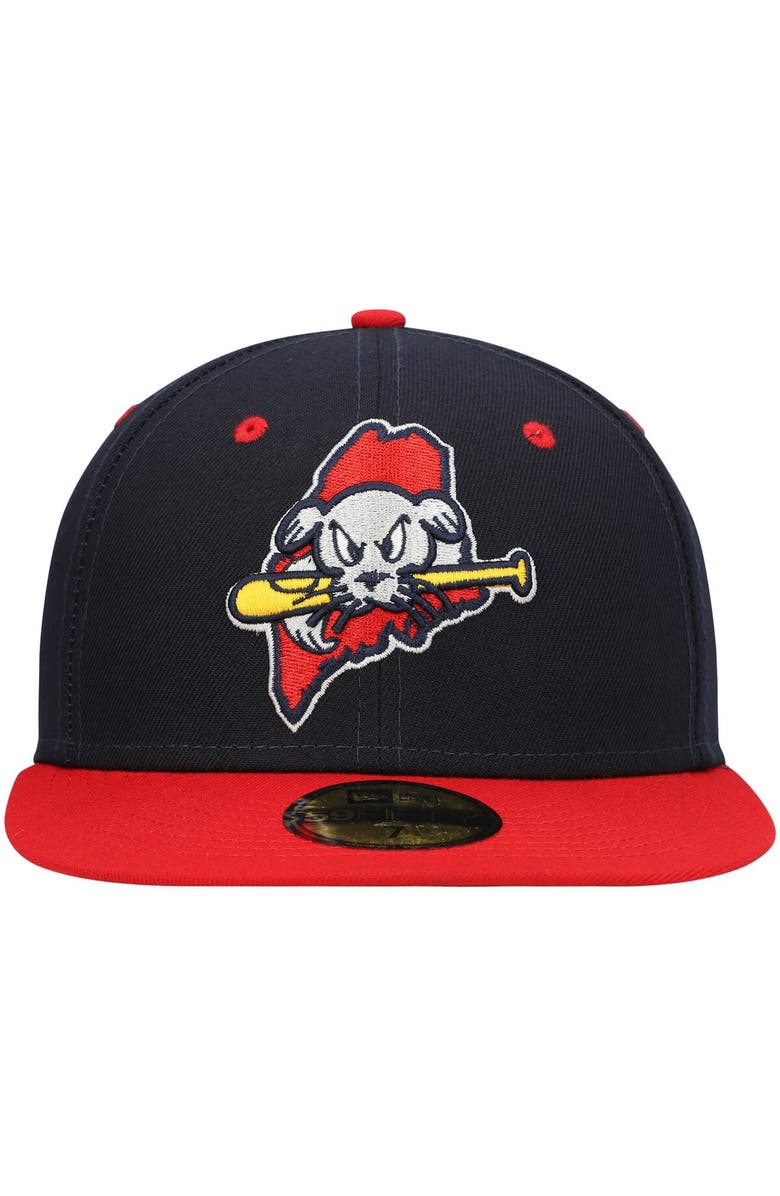 New Era Men's New Era Navy Portland Sea Dogs Authentic Collection Team Alternate 59FIFTY Fitted Hat, Alternate, color, 