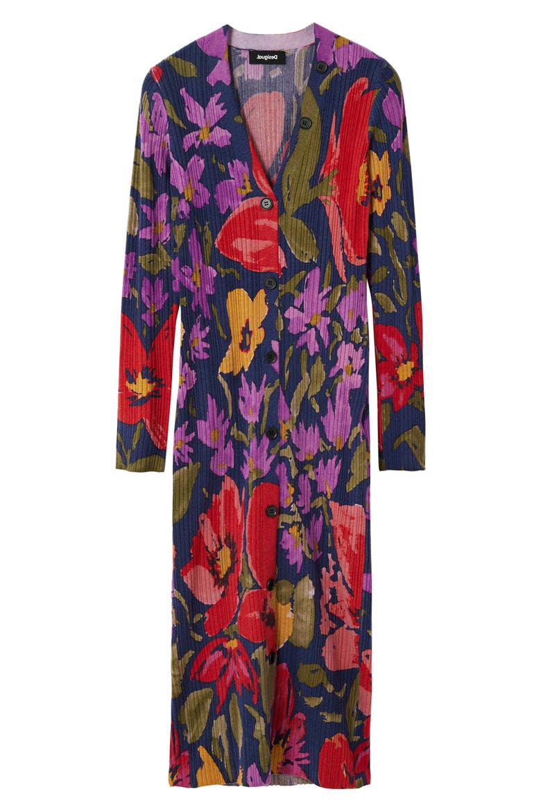 Delaware Floral Print Long Sleeve Knit Dress, Alternate, color, MIX