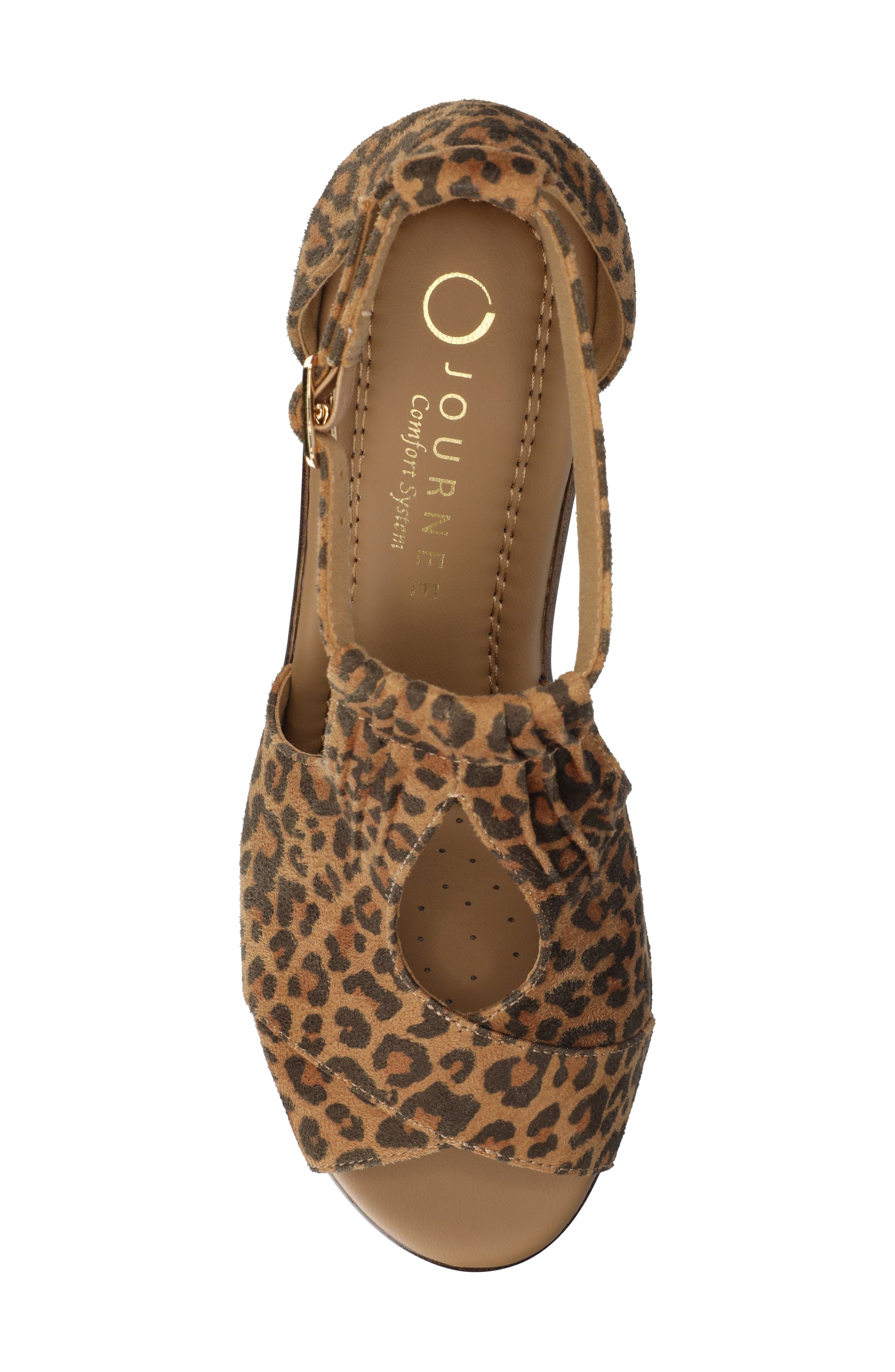 JOURNEE Kedzie Wedge Sandal, Alternate, color, LEOPARD
