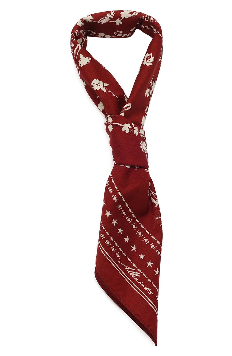 AllSaints Fleur De Lis Bandana, Main, color, Raspberry