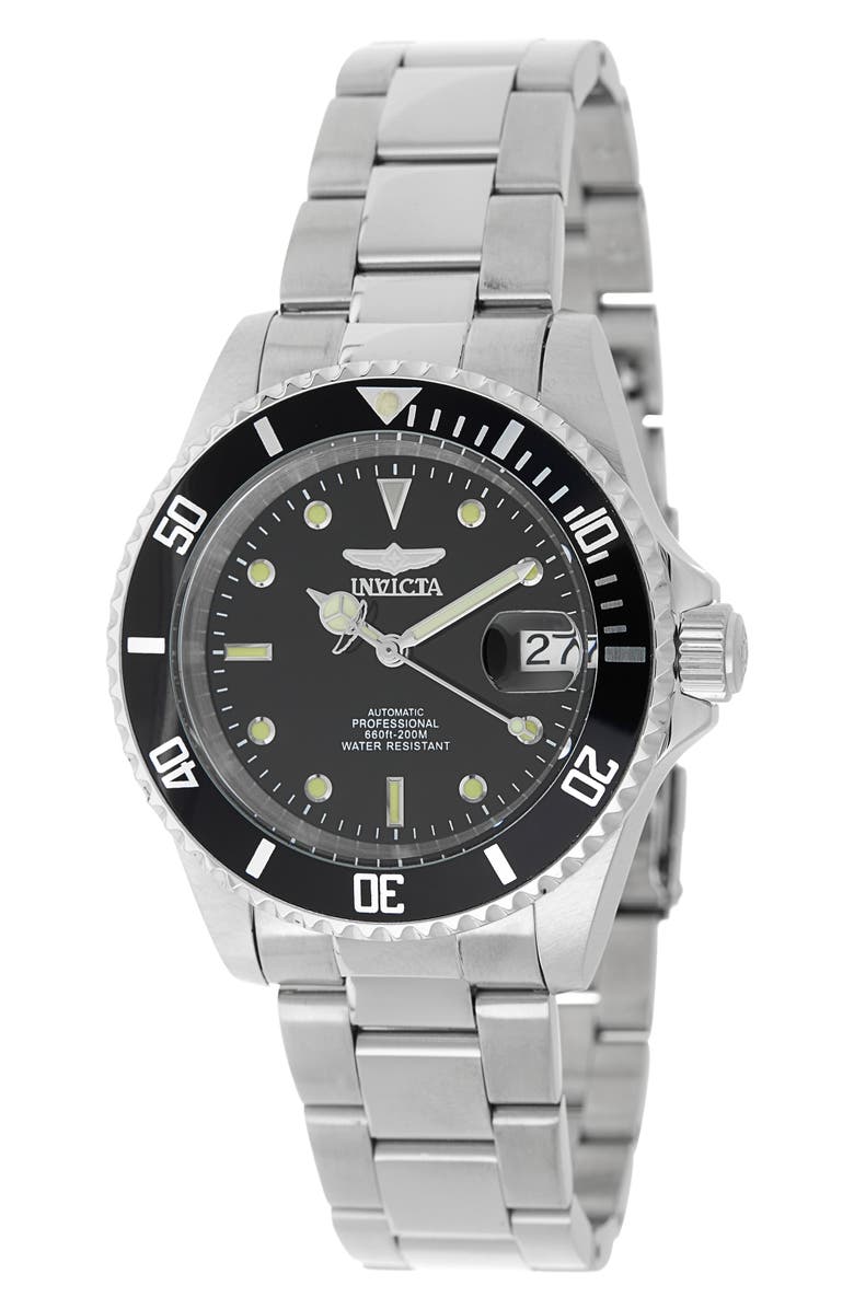 INVICTA Pro Diver Stainless Steel Quartz Bracelet Watch, 40mm x 14mm, Main, color,