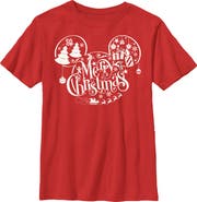 Mickey & Friends Boy's Mickey & Friends Mickey and Friends Mousey Christmas  Graphic T-Shirt