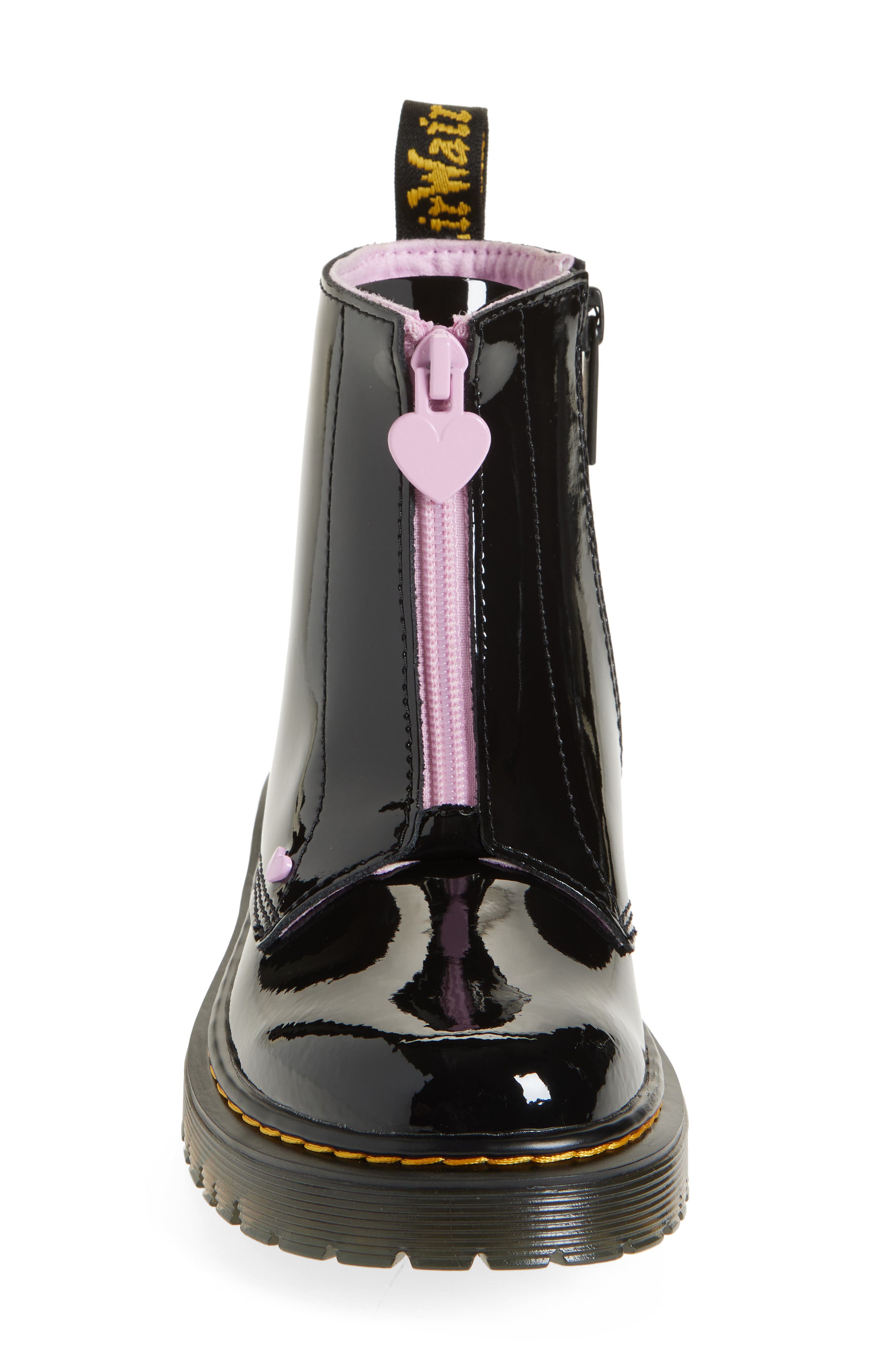 Dr. Martens Kids' Fusion Zip Boot, Alternate, color, Black And Pale Pink Lamper