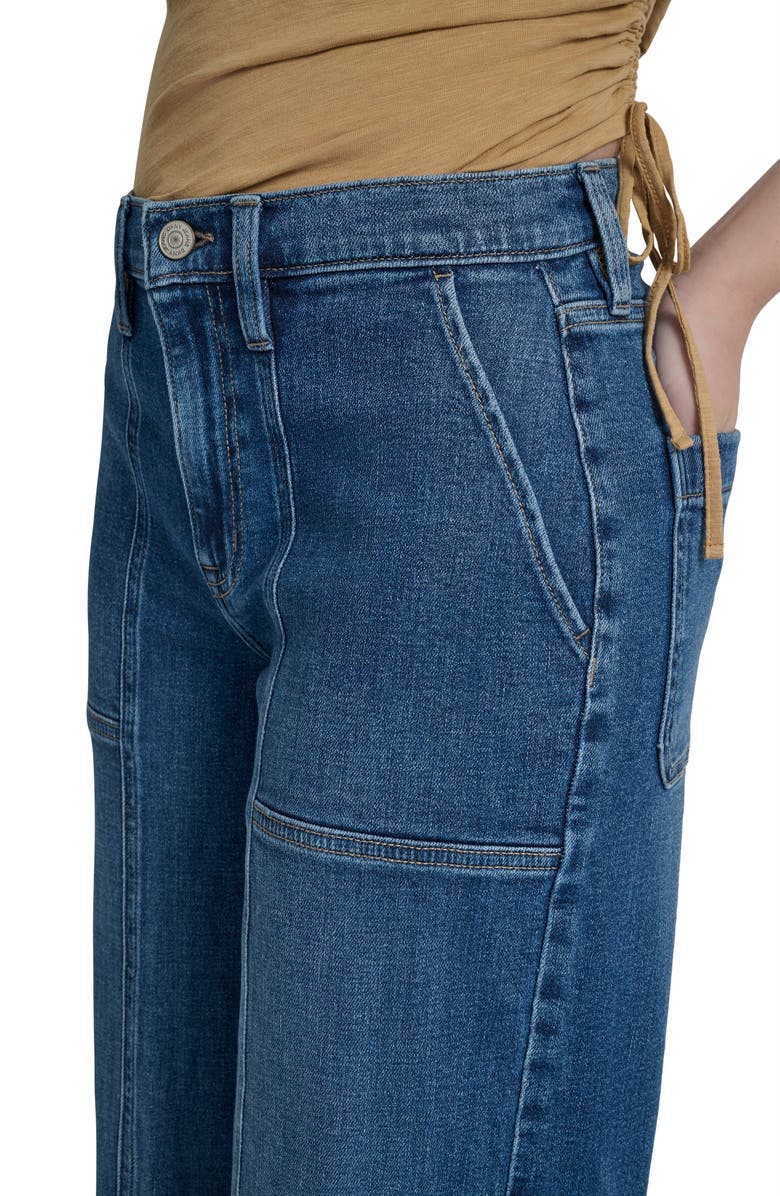 DKNY Jeans High Waist Seamed Utility Jeans, Alternate, color, 