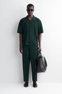COS Crinkled-cotton Relaxed-fit Tapered Trousers