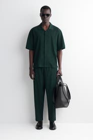 COS Crinkled-cotton Relaxed-fit Tapered Trousers