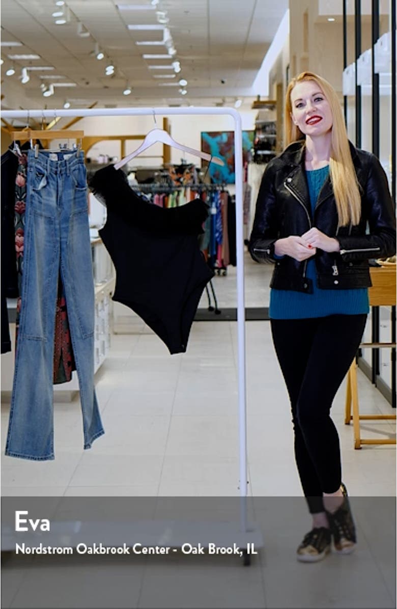 Tulle Ruffle One-Shoulder Bodysuit, sales video thumbnail