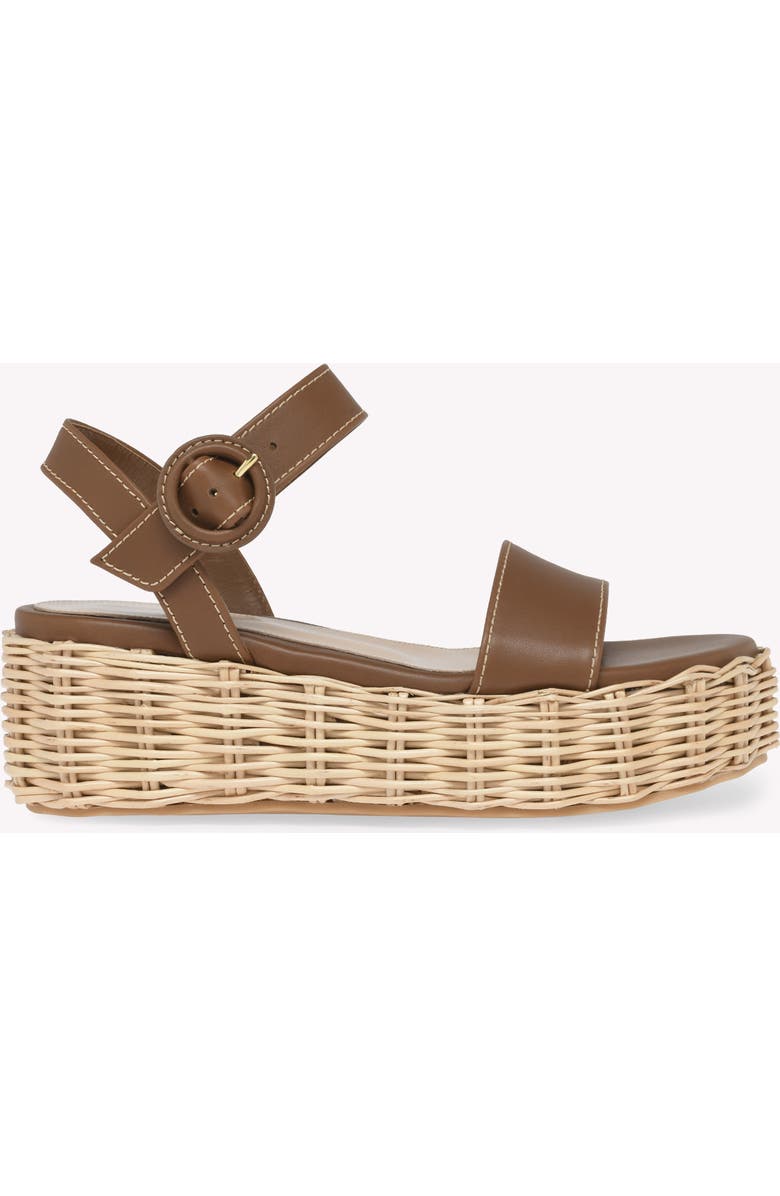 Gianvito Rossi Cestino Sandal, Main, color, Brown Calf Leather