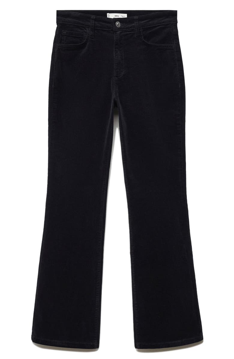 MANGO Crop Flare Corduroy Jeans, Alternate, color, 