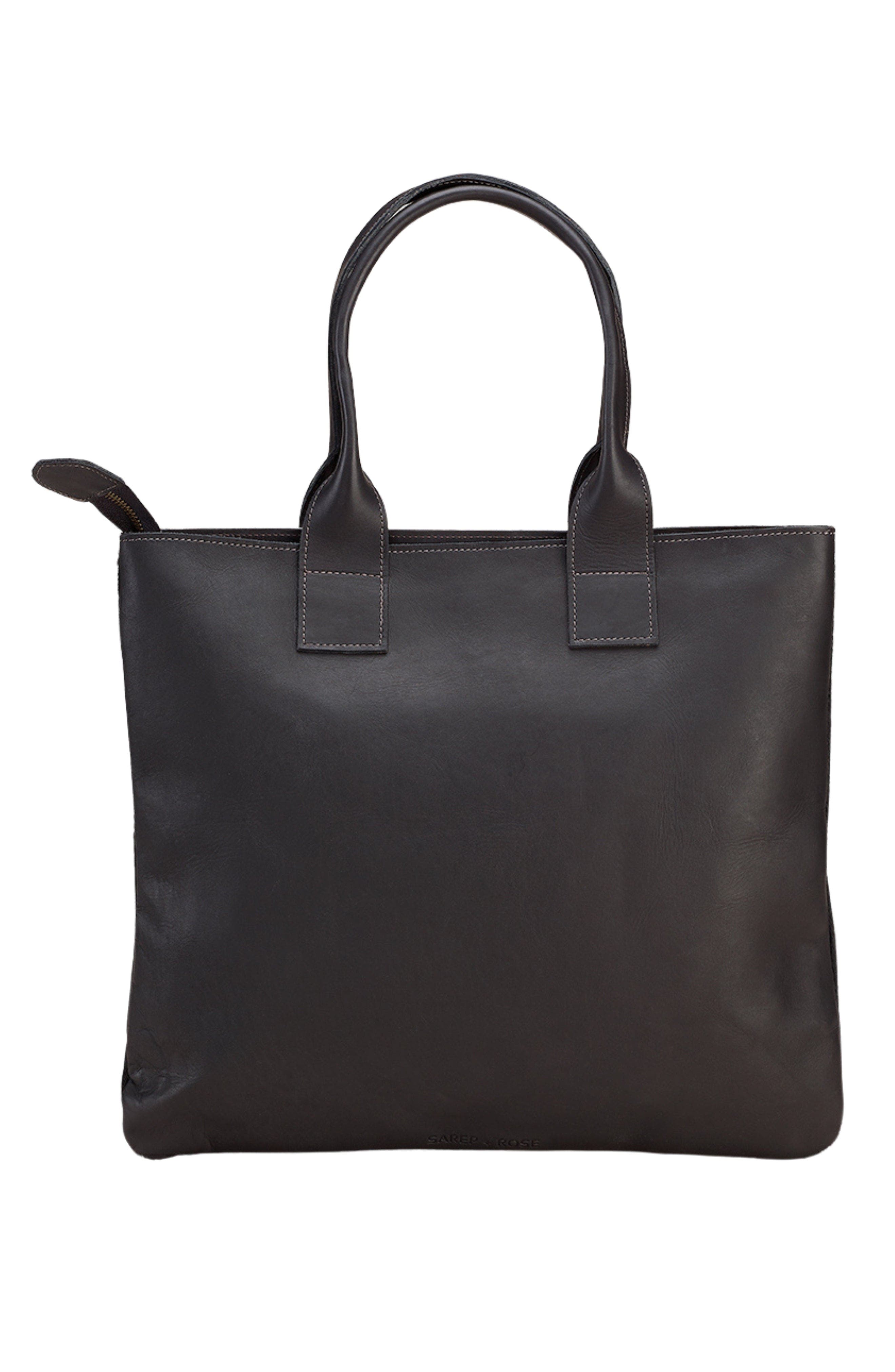 Sarep + Rose Cow Hair Tote, Alternate, color, Black And White