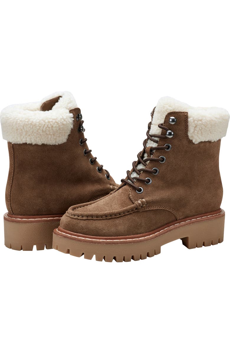 Marc Fisher LTD Nallie Faux Shearling Boot, Alternate, color, Medium Brown