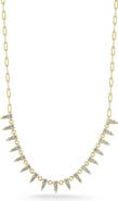 GLAZE JEWELRY Cubic Zirconia Spike Frontal Necklace