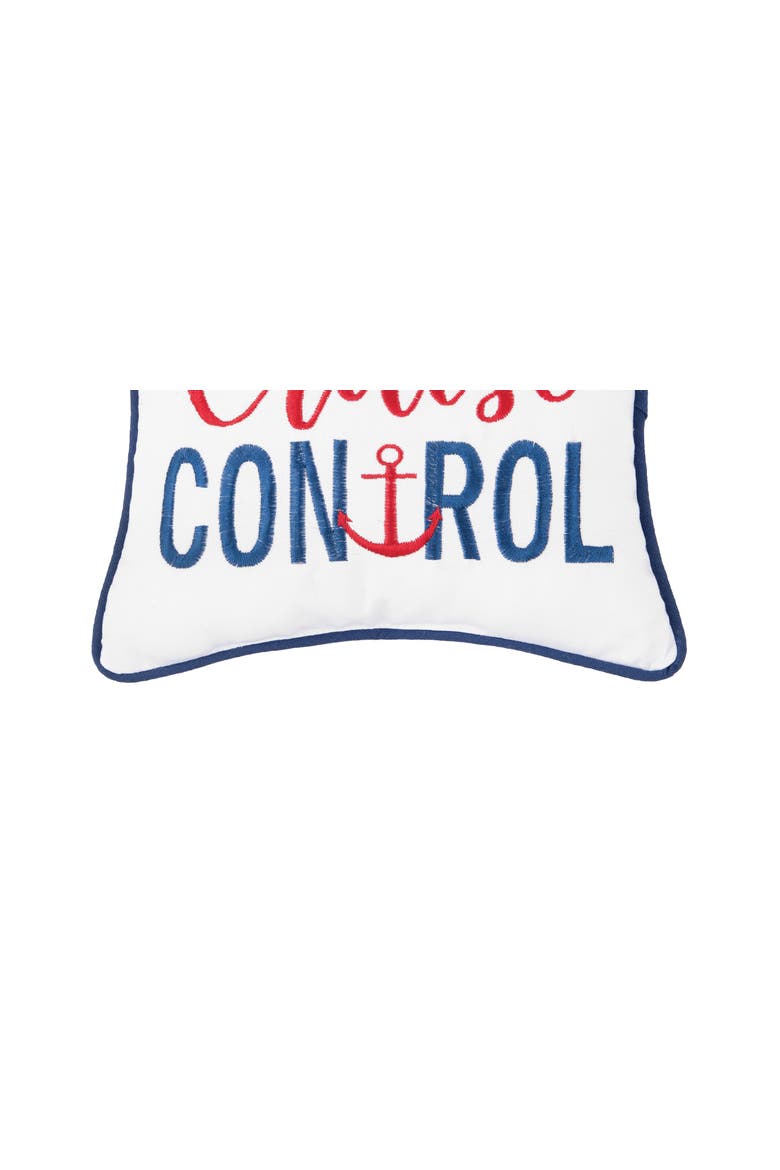 On Cruise Control Embroidered Small Petite Accent Throw Pillow Decor, Alternate, color, White