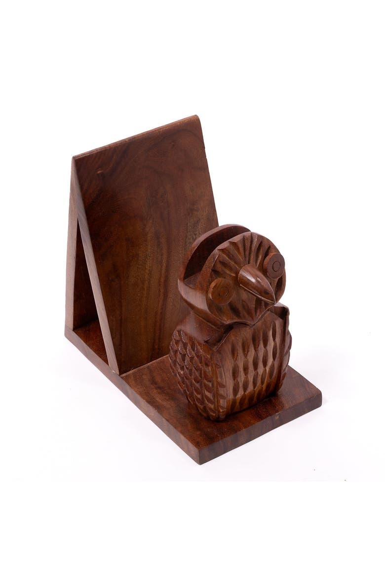 Owl Book & Glasses Caddy, Alternate, color, Brown
