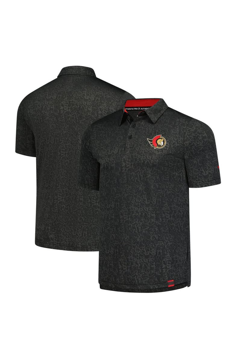 FANATICS Men's Fanatics  Black Ottawa Senators Authentic Pro Jacquard Polo, Main, color, Black